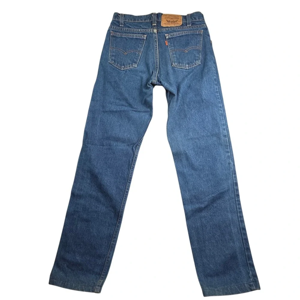 Vintage Levis 505 Orange Tab Jeans Mens 29 Made USA Straight Blue Denim 28x30